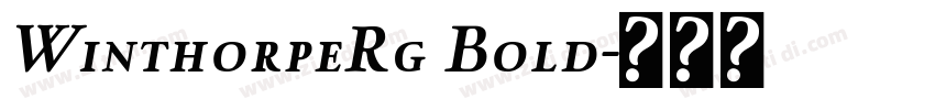 WinthorpeRg Bold字体转换